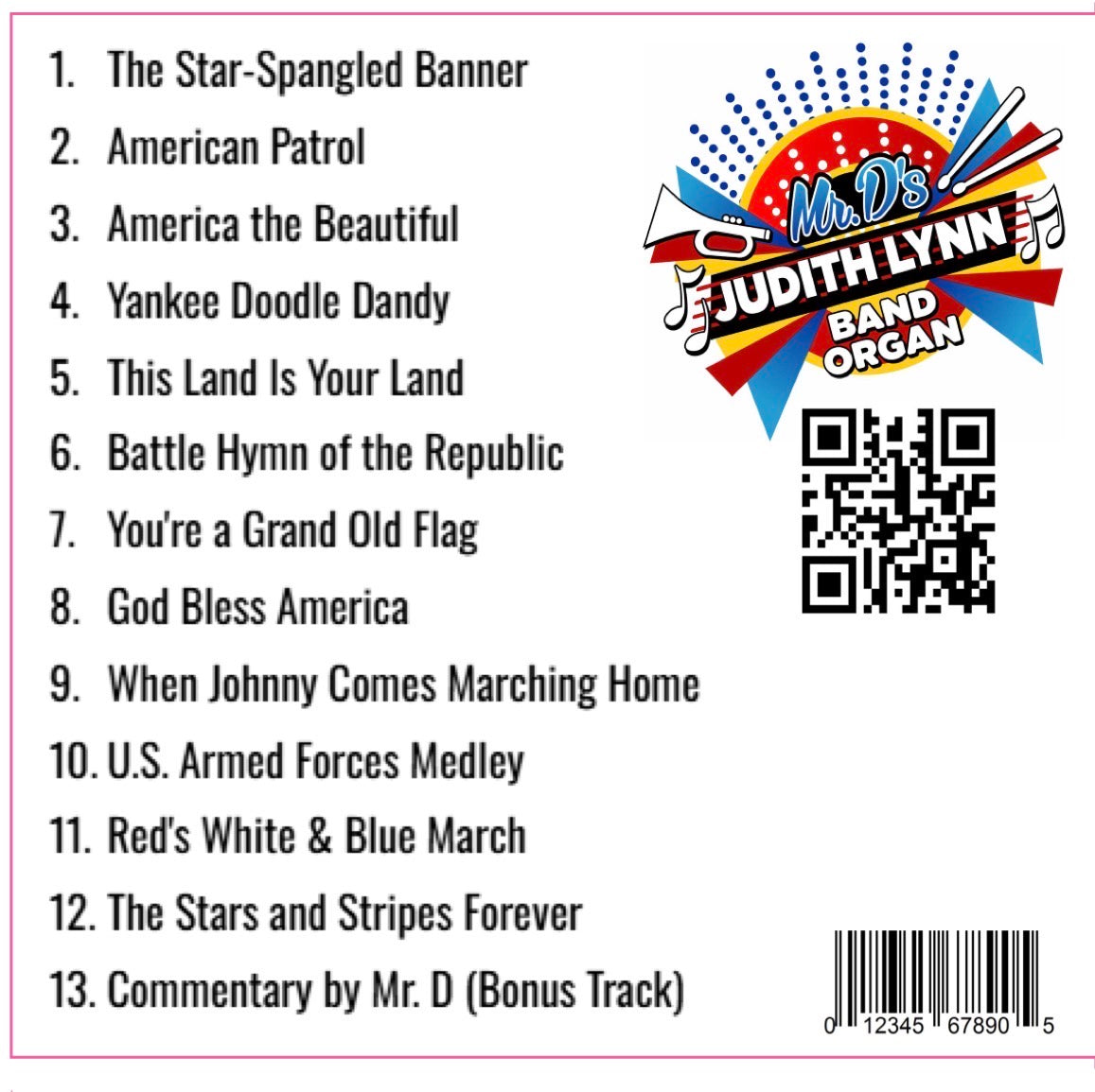 Judith Lynn Band Organ/America 250 Patriotic Music for the Red Skelton Festival